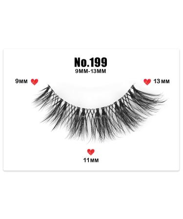 3D False Eyelashes Cat Eye Wispy | Natural Reusable Fluffy Faux Mink | Supernatural Heartbeat Style (No.199) - Shop Internationally - Buy Online on GoSupps.com