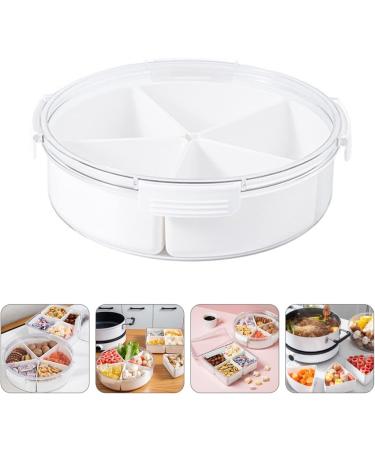 PRETYZOOM Dried Fruit Plate Lunchbox Cookie Container Candy Tray Lid Snack Tray Sectional Tray Household Japan 26X7.5CM White - Buy Online on GoSupps.com