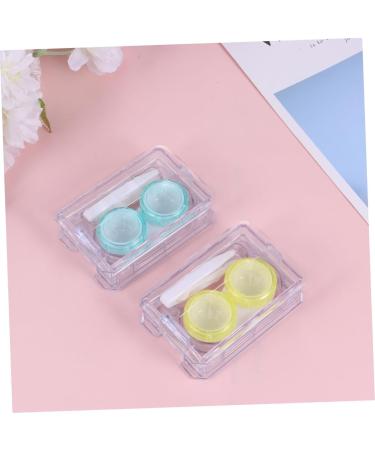 Homsfou Mini Container for Colored Contact Lenses - Japanese Style Lens Case with Mirror Blue Eye Contact Lens Cleaning Box (1.8x5cm) - Buy Online on GoSupps.com