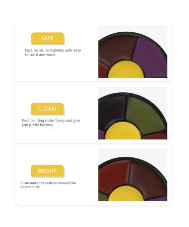 Lurrose Halloween Color Fake Wound Oil Face Palette | Skull & Rainbow Makeup Art | Child-Friendly Face Paint Set - Buy Online on GoSupps.com