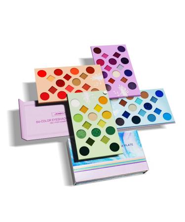 64 Colors Eyeshadow Palette - Waterproof and Sweat-Proof Eyeshadow Palette High Pigmented Professional Eye Shadow Long Lasting and Waterproof Sillervan