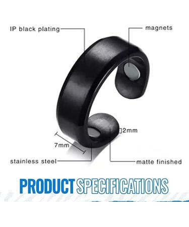 Blood Sugar Controller - Adjustable Copper Magnetic Therapy Ring | Silver Magnet Rings for Energy & Health - Buy Online on GoSupps.com