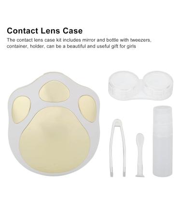 Pasam Cartoon Style Contact Lens Container - Travel-Friendly Plastic Case for Individual Use - Gold - Buy Online on GoSupps.com