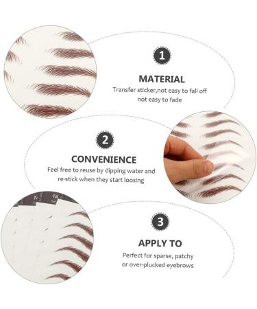 FRCOLOR 54 Sheets Waterproof Eyebrow Stickers Waterproof Stickers Artificial Eyebrow Tools 4d Make up Gel - Buy Online on GoSupps.com