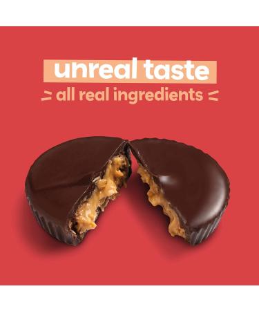 UNREAL Dark Chocolate Peanut Butter Cups  5g Sugar  Certified Vegan Gluten Free Fair Trade Non-GMO  No Sugar Alcohols or Soy  40ct 40 Count (Pack of 1) - Buy Online on GoSupps.com