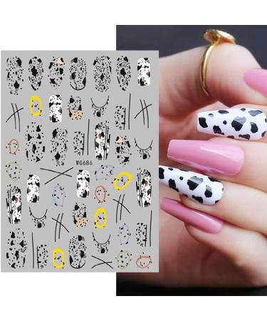 Women Stylish DIY 3D Slider Nail Art Decoration Manicure Tool Cow Butterfly-shape Pattern Nail Sticker(01) Style1 - Buy Online on GoSupps.com