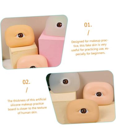 Housoutil 2pcs Eye Practice Skin Eyeshadow Supplies Eye Skin Practice Tool Semi-permanent Exercise Board 6.5x4.9cm As Shown - Buy Online on GoSupps.com