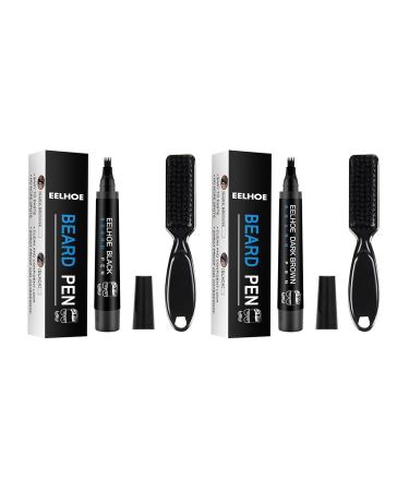 Avejjbaey Bartstift for Men - Waterproof Beard Filler & Amplifier | Black & Brown Color Pin Set for Perfect Beard Formation - Buy Online on GoSupps.com