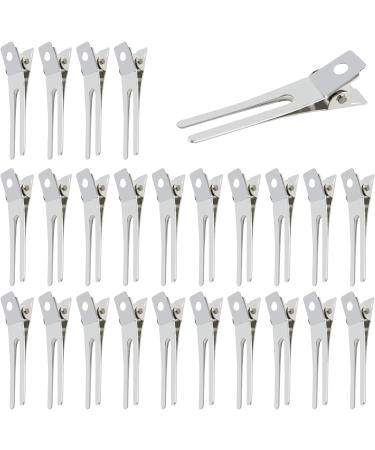 50Pcs Hair Clips Double Prong Curl Clips 1.8inch Metal Hair Pins Duck Billed Hair Clips for Women Styling Sectioning Hair Salon Barber