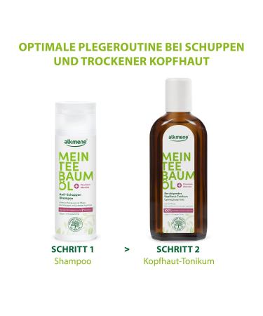 Alkmen Tea Tree Oil Scalp Tonic 250ml - Natural Soothing Solution for Dry & Itchy Scalp | Vegan & Climate-Neutral Hair Care - Buy Online on GoSupps.com