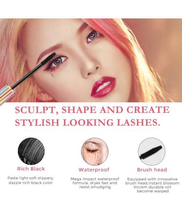 4D Silk Fiber Mascara - Waterproof Smudge-Proof Lengthening & Thickening - Clump-Free All-Day Wear for Fuller Lashes - 10g Tube - Buy Online on GoSupps.com
