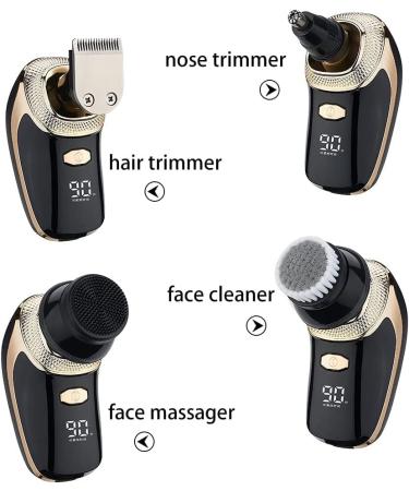 5-in-1 Electric Razor for Men - Waterproof Professional Shaver with Fast Charging & 5D Floating Heads | Ideal for Wet and Dry Shaving - Buy Online on GoSupps.com