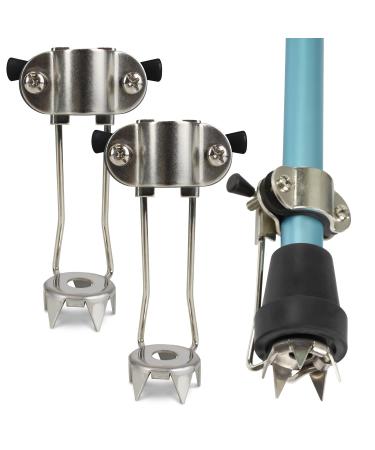 Vive Cane Tips for Ice - All Terrain Heavy Duty (2 Pack) Metal Retractable 4-Prong Hiking Attachment - Replacement Grip for Walking Sticks Trekking Pole Crutches Tip Points for Winter Snow Safety - Buy Online on GoSupps.com