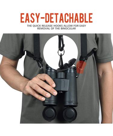 OUFABE Adjustable Deluxe Binocular Harness Strap for Hunting - Cross Binocular Straps for Carrying Binoculars, Cameras, Rangefinders - Buy Online on GoSupps.com