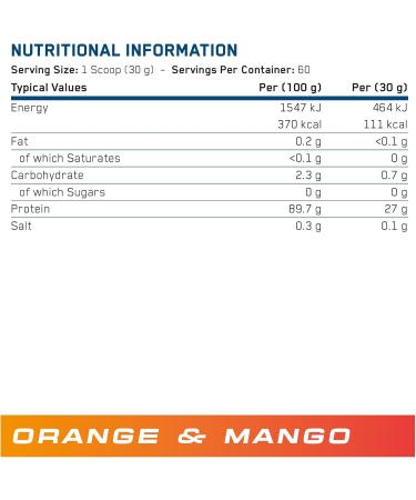 Applied Nutrition Beef XP - Clear Hydrolysed Beef Protein Isolate 1.8kg (Orange & Mango) - Dairy Free, Lactose Free, Zero Sugar, Low Fat Protein Powder - 60 Servings - Buy Online on GoSupps.com