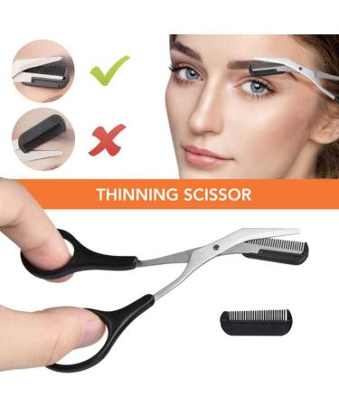 Jiamian 12-Part Eyebrow Trim Set Professional Eyebrow Care Tools with Scissors Tweezers & Brushes for Perfectly Shaped Eyebrows - International Shipping Available - Buy Online on GoSupps.com