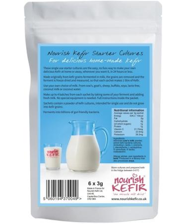 Nourish Kefir Starter Cultures 6x3g - Buy Online on GoSupps.com