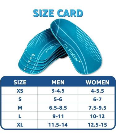 3/4 Orthotic Insoles for Plantar Fasciitis Relief | High Arch Support Inserts for Flat Feet & Heel Pain | Medium Size Men 6.5-8.5 / Women 7.5-9.5 - Shop Now - Buy Online on GoSupps.com