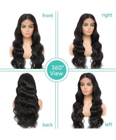 20 Inch 5x5 HD Lace Closure Body Wave Wig 150% Density | Brazilian Virgin Human Hair | Transparent Glueless Pre Plucked Wig with Baby Hair - Buy Online on GoSupps.com