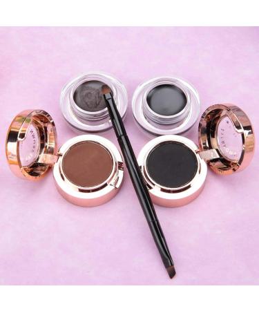 2 in 1 Waterproof Eyebrow Pencil & Eyeliner - Durable Smoky Eyes Makeup Tool - Brown & Black - Buy Online on GoSupps.com
