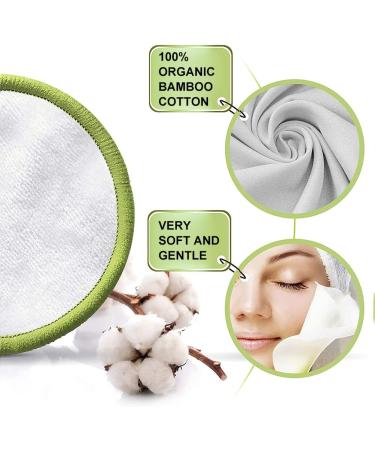 Buy Tumnea Slimming Pads - Washable & Reusable Bamboo Makeup & Cleaning Pads with Laundry Bag | 40 Pieces White & Green - Buy Online on GoSupps.com