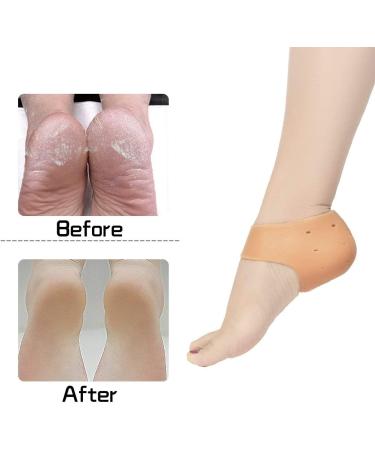 Madholly Gel Heel Sleeves - 5 Pairs | Breathable Silicone Heel Socks for Dry Cracked Heel, Plantar Fasciitis, Achilles Tendonitis, Heel Spurs, Sore Heel - Buy Online on GoSupps.com