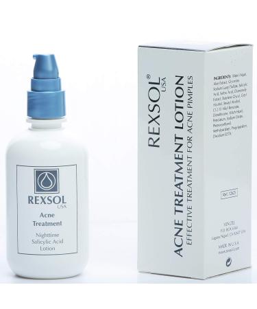 REXSOL Acne Treatment Lotion Nighttime Salicylic Acid Lotion (120 ml / 4 fl oz)
