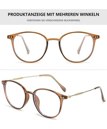 Buy Lanomi Multifocal Reading Glasses with Blue Light Filter | UV400 Protection | Round Design | 3.0 Diopters for Men & Women - Buy Online on GoSupps.com