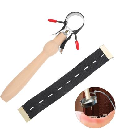 TOVINANNA Moxibustion Stand Set - Stainless Steel Moxa Stick Holder & Face Massage Tool | Skin Care Essentials | 18.2x3cm Black - Buy Online on GoSupps.com