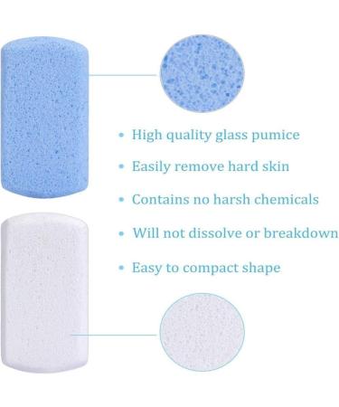 2PCS Glass Pumice Stone for Callus Remover - Double Sided Pedicure Tool for Smooth Skin on Feet, Hands, and Body - Buy Online on GoSupps.com