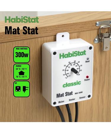 Habistat - Classic On/Off Mat Stat Thermostat - White - 300w - Accurate Dial - Easy to Use - Ideal For Controlling Heat Mats - Buy Online on GoSupps.com