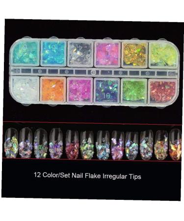 Shop Angoter 1 Set Nail Glitter - 12-S Mixed ICE Mylar Shell Foils for Stunning 3D Nail Art | International Shipping Available - Buy Online on GoSupps.com