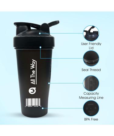 Large 28 oz BPA-Free Protein Shaker Bottle - Durable, Leak-Proof, Hand-Safe Design - Buy Online on GoSupps.com