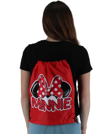 Jerry Leigh Red Minnie Mouse Ears Drawstring Tote Bag | Disney Souvenir for Women and Girls - Buy Online on GoSupps.com