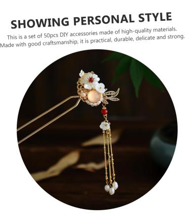 FOMIYES 100 Pcs Hairpin Accessories Applique Bride Flowers 1X1cmx2pcs Silverx2pcs - Buy Online on GoSupps.com