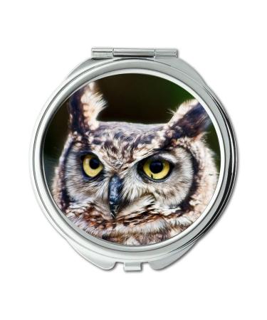 Mirror makeup mirror owl fish Yellow eyes by Ren u00e9 Eriksen pocket mirror portable mirror