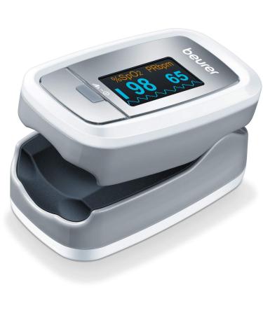 Beurer PO30 Fingertip Pulse Oximeter with 4 Color Display Formats, Lanyard, Protective Storage Bag, and Batteries  Blood Oxygen Saturation Monitor with Heart Rate, Oxygen Meter Finger Pulse Oximeter PO30 - Standard