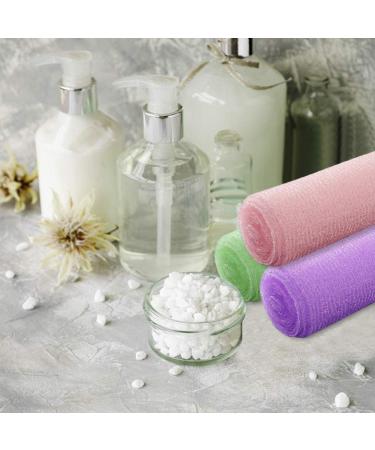 5 Piece Exfoliating Bath Towels Set | Long Nylon Scrubber & Body Washcloth for Deep Cleansing - Perfect for Spa & Home Use - Buy Online on GoSupps.com