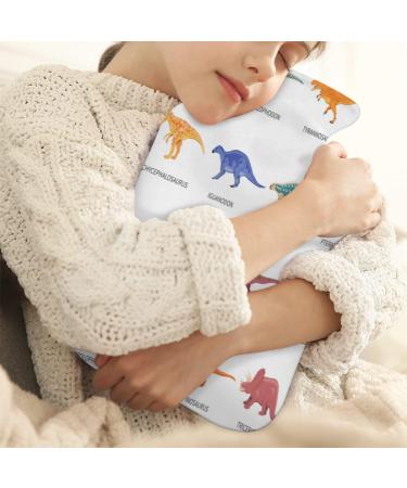 Dinosaur Heat Bottle with Fluffy Cover - 2L Hot Water Bottle for Cozy Nights Pain Relief for Back Neck & Shoulders - Buy Online on GoSupps.com