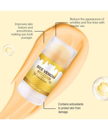 homomdy Neck Bee Venom Cream Stick moisturizing cream for firmer and restoring skin elasticity antiaging serum for all skin types effective for reducing wrinkles 1pcs - Buy Online on GoSupps.com
