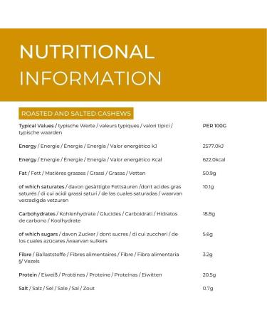 Hides Fine Foods - Roasted & Salted Cashew Nuts 1kg - Buy Online on GoSupps.com