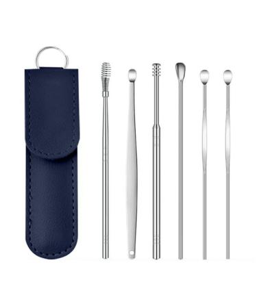 The Most Professional Ear Cleaning Master in 2023 Earwax Cleaner Tool Stainless Steel Earwax Cleaner Tool Set Ear Wax Removal Kit 6pcs Innovative Spring Earwax Cleaner Tool Set (Blue)