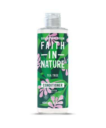 Faith In Nature Natural Tea Tree Conditioner Cleansing Vegan & Cruelty Free No SLS or Parabens Normal to Oily Hair 400ml Tea Tree 400 ml (Pack of 1)