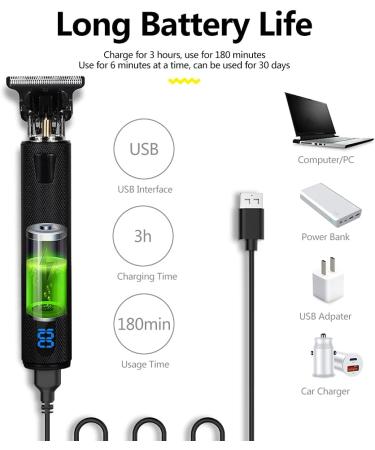 Professional Hair Clippers for Men - Electric Blade LCD Display Oil Head & Carving Razor - International Shipping Available - Buy Online on GoSupps.com