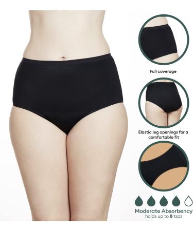 Speax by Thinx Hi-Waist Incontinence Underwear for Women | Leak Proof & Washable | X-Large Black - Buy Online on GoSupps.com