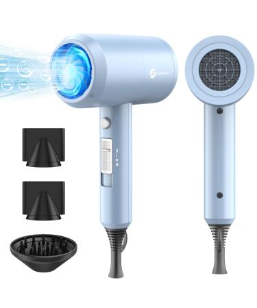 (Outlet) ions F hn AC Motor 1800W Hair dryer Slopehill quick drying hair dryer hair holder with hot/cold button 3 hair dryer concentrators and diffuser 3 temperature settings 2-speed (matt blue)