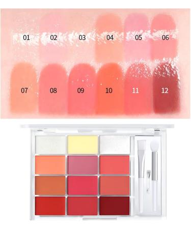 Lip Gloss Palette - Lip Gloss Palette Set | Cream Lipstick | Colorful Moisturizing Lipstick Palette | Hydrating Tinted Lipstick - Buy Online on GoSupps.com