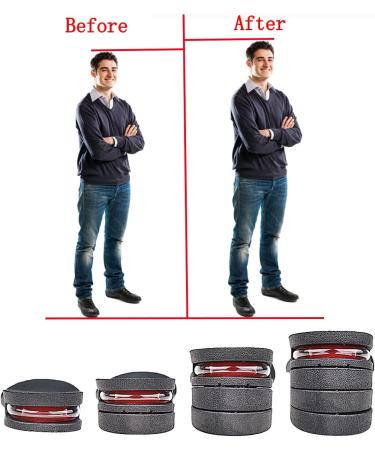 NEUTRY Breathable 4-Layer Height Increasing Elevator Shoe Insole with Air Cushion - 3.54 inch Lift - Buy Online on GoSupps.com