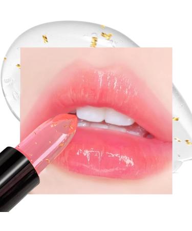 BLUE LOVE Color Changing Lipstick - Gold Foil Crystal Jelly Moisturizer | Long Lasting Peach Pink Lip Gloss (1.16 oz - Buy Online on GoSupps.com