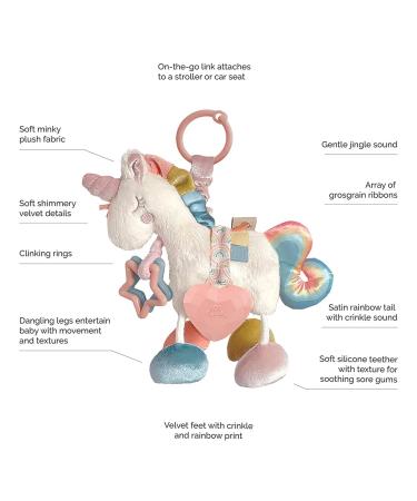 Itzy Ritzy Unicorn Link & Love Activity Plush with Silicone Teether - 0+ Months - Buy Online on GoSupps.com